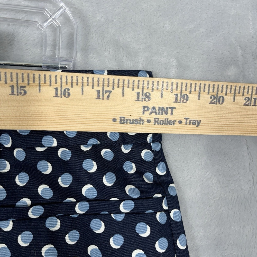 Ann Taylor Trousers Navy Polka Dot Cropped Slim‎ Fit Dress Pants 14 Nautical - Picture 5 of 12